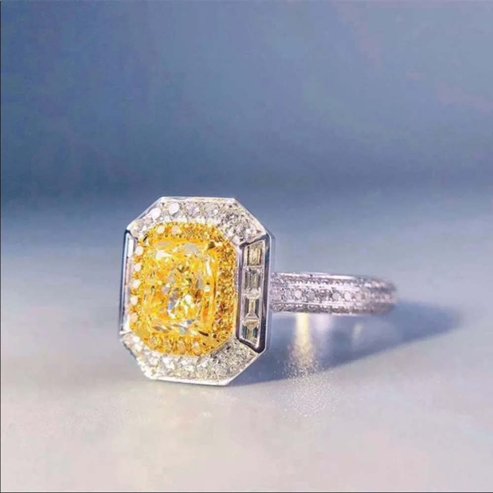 New Birthstone 925 Silver Citrine Beautiful Ring - Picture 3 of 6
